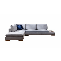 Kulmasohva ja rahi Linento Furniture Tulip, vasen, harmaa