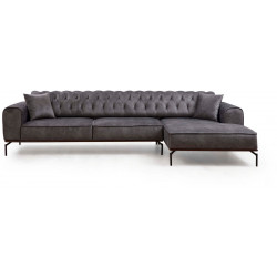 Divaanisohva Linento Furniture Siesta, 4-istuttava, oikea, antrasiitti