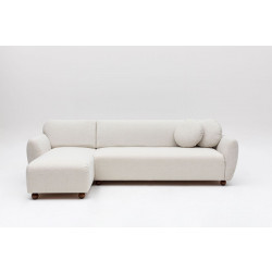 Divaanisohva Linento Furniture Eddy, vasen, valkoinen