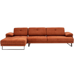 Divaanisohva Linento Furniture Mustang pieni, vasen, oranssi
