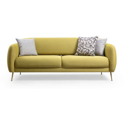Sohva Linento Furniture Sevilla, 3-istuttava, keltainen