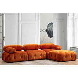 Divaanisohva Linento Furniture Bubble L1-O1-1R -PUF oranssi