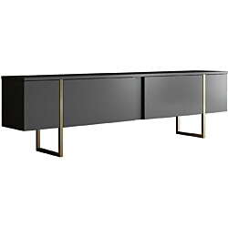 TV-taso Linento Furniture Luxe antrasiitti/kulta