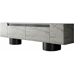 TV-taso Linento Furniture Bohem travertiini/musta
