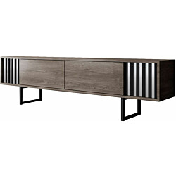 TV-taso Linento Furniture Chrome Line, 180cm, ruskea