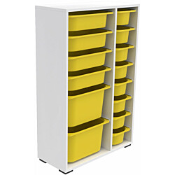 Lastenhuoneen laatikosto Linento Furniture Rine, 69.5x109cm, keltainen
