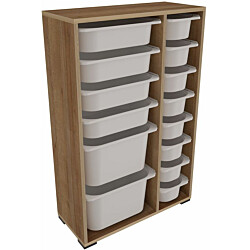 Lastenhuoneen laatikosto Linento Furniture Rine, 69.5x109cm, ruskea/valkoinen