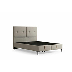 Säilytyssänky + sängynpääty Linento Furniture Bade, 120x200cm, ilman patjaa, beige