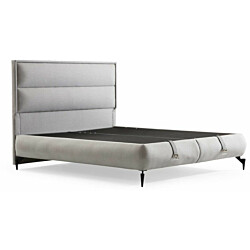 Säilytyssänky + sängynpääty Linento Furniture Fresh, 100x200cm, ilman patjaa, harmaa