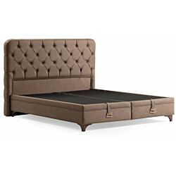 Säilytyssänky + sängynpääty Linento Furniture Revive, 180x200cm, ilman patjaa, ruskea