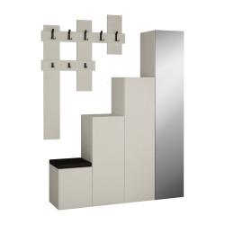 Säilytyskokonaisuus eteiseen Linento Furniture Up, valkoinen, 149cm