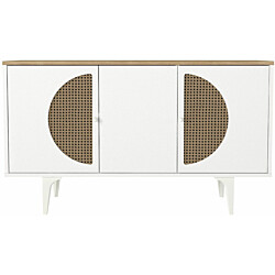 Senkki Linento Furniture Burito 130 valkoinen/tammi