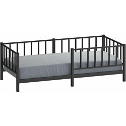 Juniorisängyn runko Linento Furniture Montessori, 90x190cm, musta