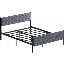 Sängynrunko Linento Furniture Stil, 150x200cm, harmaa