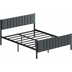 Sängynrunko Linento Furniture Lotus, 160x200cm, metalli, antrasiitti