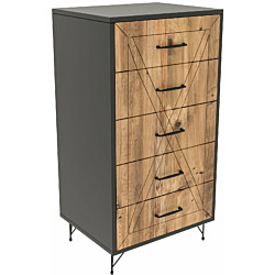 Lipasto Linento Furniture Planet antrasiitti/tammi