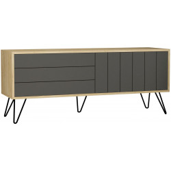 TV-taso Linento Furniture Picadilly, harmaa/ruskea