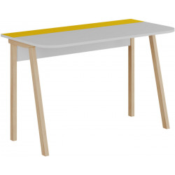 Työpöytä Linento Furniture Luton, valkoinen/keltainen