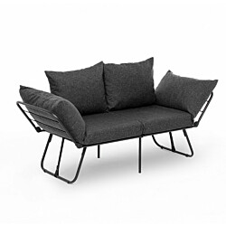 Vuodesohva Linento Furniture Viper, 2:n istuttava, tummanharmaa