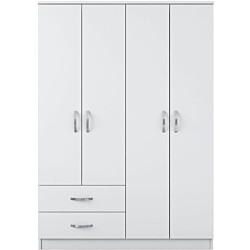 Vaatekaappi Linento Furniture BA101 1853, 120cm, valkoinen
