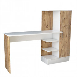Työpöytä Linento Furniture CT2, valkoinen/ruskea