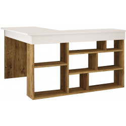 Työpöytä Linento Furniture CT5, ruskea/valkoinen