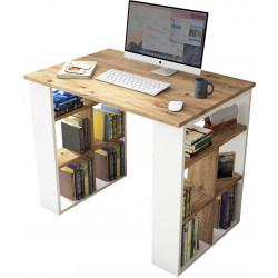 Työpöytä Linento Furniture BR1, ruskea/valkoinen