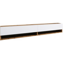 TV-taso Linento Furniture FR9, kaksivärinen, valkoinen