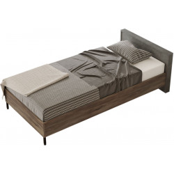 Sängynrunko Linento Furniture HM4, 100x200cm, ruskea/harmaa