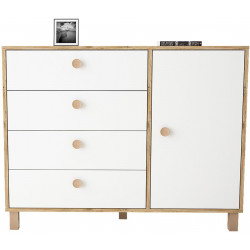 Säilytyskaluste Linento Furniture VL81, ruskea/valkoinen