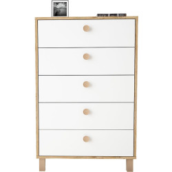 Lipasto Linento Furniture VL82, ruskea/valkoinen
