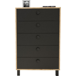 Lipasto Linento Furniture VL82, ruskea/musta