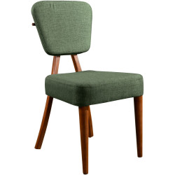Ruokapöydän tuoli Linento Furniture Lici, 2kpl, ruskea/vihreä
