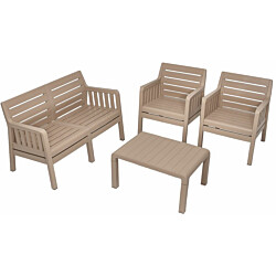 Oleskeluryhmä Linento Garden Lara 4:n istuttava cappuccino