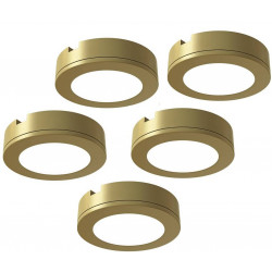 LED-kalustevalaisin Limente LED-LENOX, 4000K, 5kpl, messinki