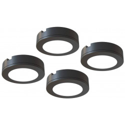 LED-kalustevalaisin Limente LED-LENOX, 4000K, 4kpl, musta