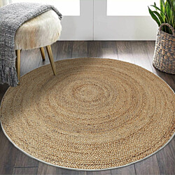 Pyöreä matto Linento Woopamuk Indira Ø80cm beige