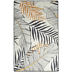 Matto Linento Herbal 120x200cm mustavalkoinen/kulta