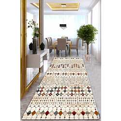 Käytävämatto Linento Flecha 80x140cm punainen/beige
