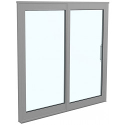Terassin liukulasi-ikkuna Landskap Robust, 2 lasia, 2 osaa, 2550 mm, harmaa