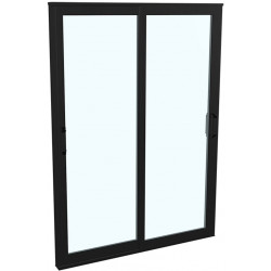 Terassin liukuovi Landskap Robust, 2 lasia, 2 osaa, 2250 mm, musta