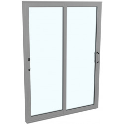 Terassin liukuovi Landskap Robust, 2 lasia, 2 osaa, 2450 mm, harmaa