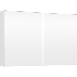 Peilikaappi LED-valolla Temal Choice, 100 cm, 2 ovea, pistorasia oikea, valkoinen laminaatti