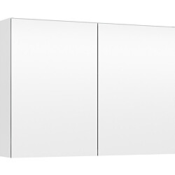 Peilikaappi LED-valolla Temal Choice, 90 cm, 2 ovea, pistorasia vasen, valkoinen laminaatti