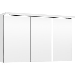 Peilikaappi LED-valolla Temal Highlight Special, 110 cm, 3 ovea, pariovet vasen, pistorasia vasen, matta valkoinen