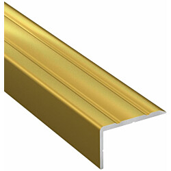Askelkulmalista Lundbergs Standard 25x1000mm alumiini kulta