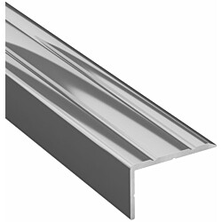 Askelkulmalista Lundbergs Standard 25x1000mm alumiini hopea