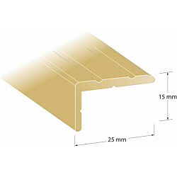 Askelkulmalista Lundbergs Standard 25x1000mm messinki