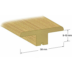 Saumalista Lundbergs Natur 38x1000mm, 9-10mm, tammi lakattu