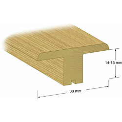Saumalista Lundbergs Natur 38x2000mm, 14-15mm,  tammi lakattu